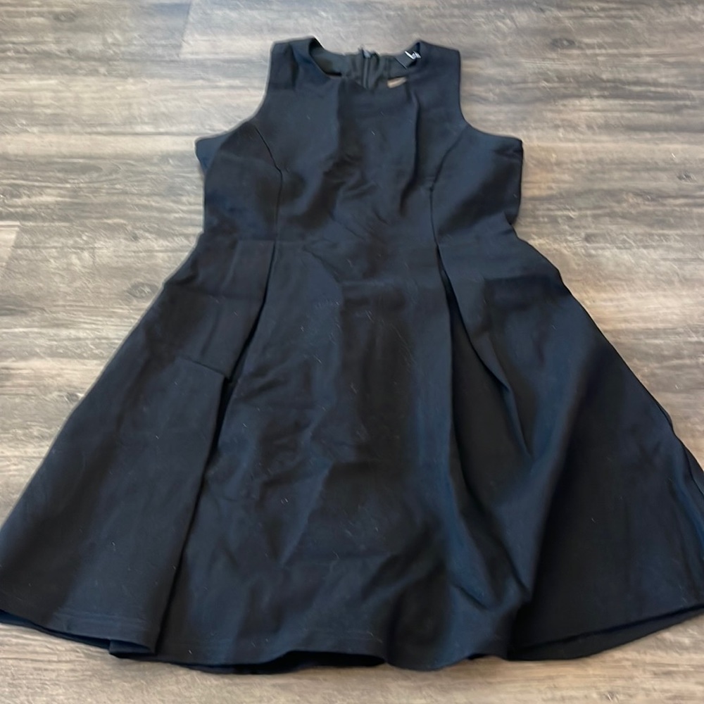 Black Lulu’s mini dress with back cutouts